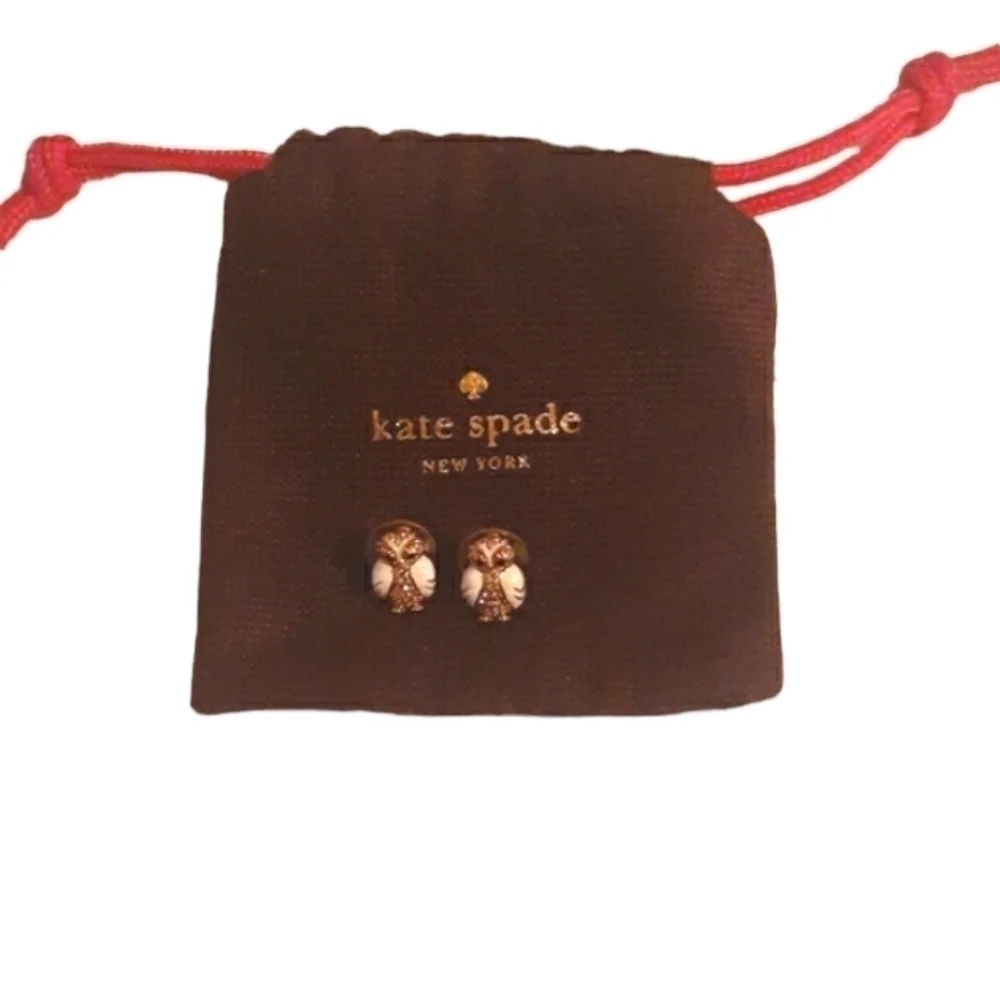 Kate Spade New York Owl Stud Pierced Earrings Gift For a Woman‎ NWT New